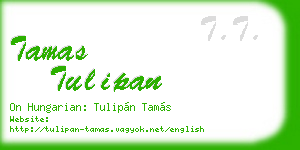 tamas tulipan business card